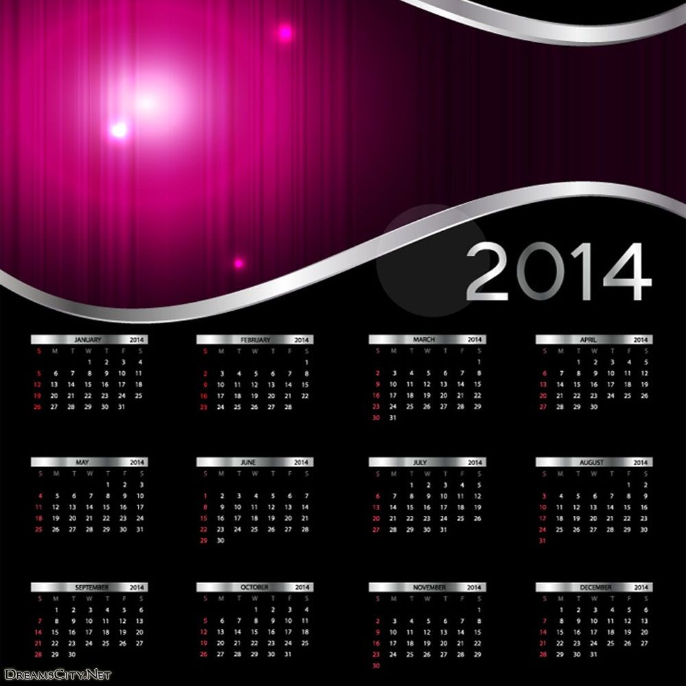 تقويم 2014 تقاويم 2014 التقويم الميلادي لعام 2014