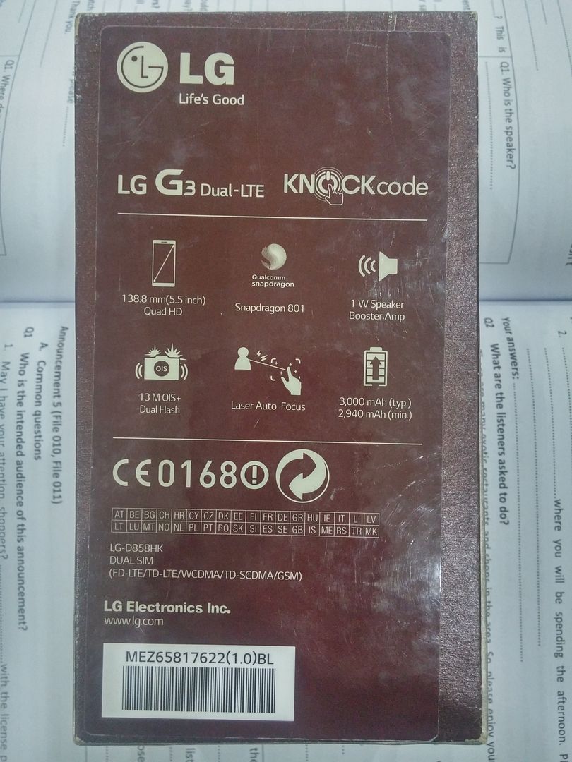 Bán G3 2SIM D858HK fullbox mua ngày 17/4/2015 bảo hành nguồn+MH+CƯ 12 tháng - 6