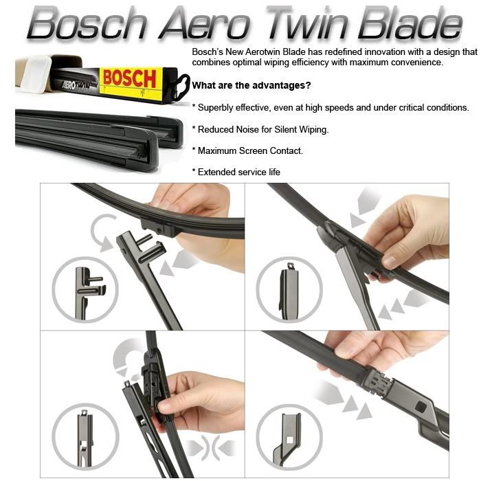 BOSCH AERO AEROTWIN FLAT Windscreen Wiper Blades BMW 1 SERIES F20 (11-)