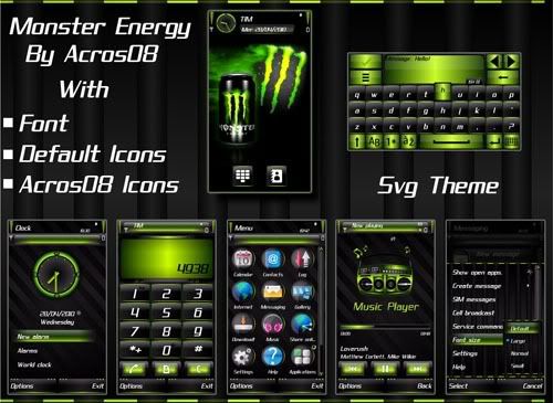 Nokia Themes Wallpapers Screensavers Monster Energy by Acros08