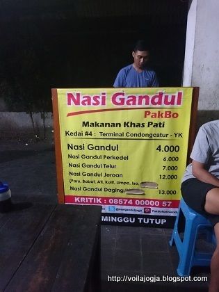 Nasi Gandul Pak Bo Yogyakarta