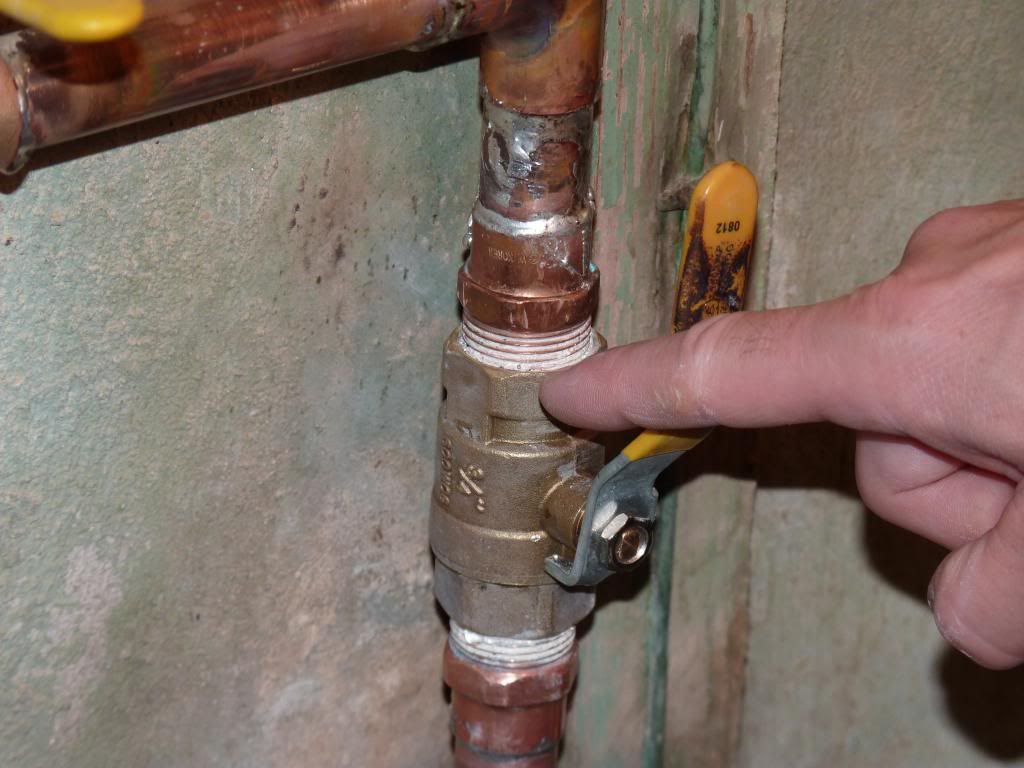 Have Pictures 3/4 inch Fittings Leaking Pressure Reducing Valve, Ball Valve