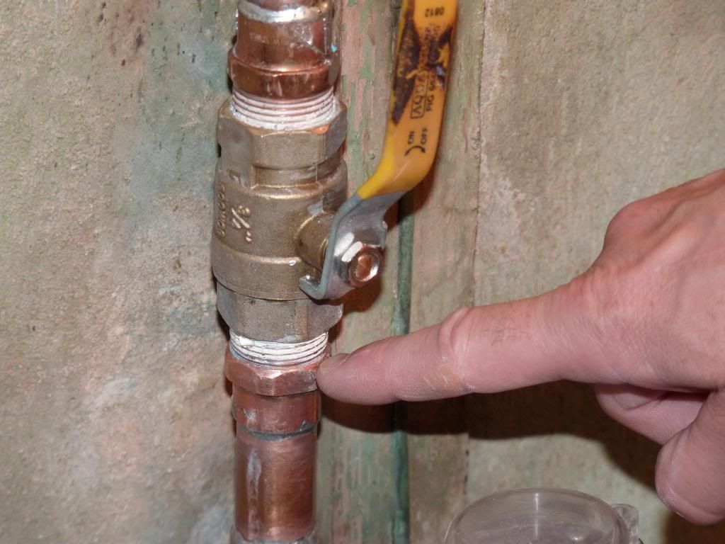 Have Pictures 3/4 inch Fittings Leaking Pressure Reducing Valve, Ball Valve