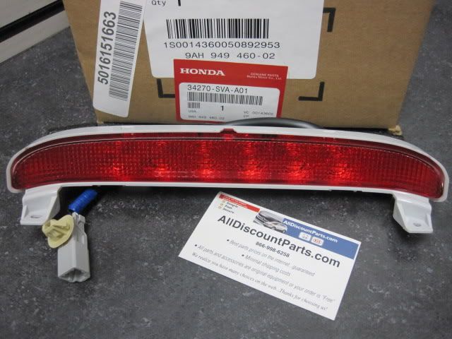 genuine honda civic 2 door coupe ex exl third 3rd brake 2007 honda civic coupe third brake light bulb