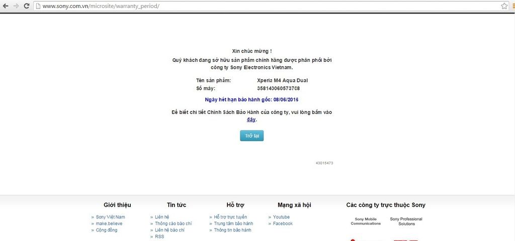 Sony xperia m4 aqua dual còn bảo hành đến tháng 6/2016 - 7