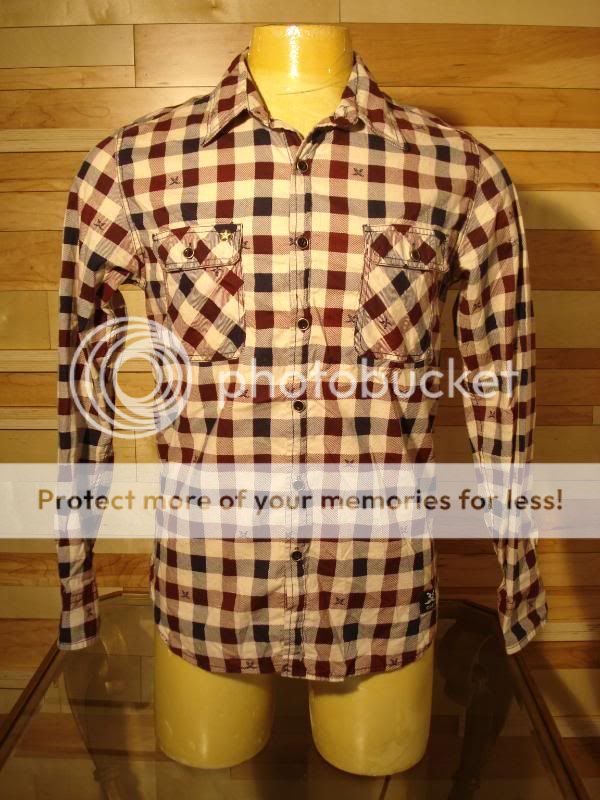   Mens Long Sleeve Plaid Shirt *S* *Shepard Fairey* * Obey Posse*  