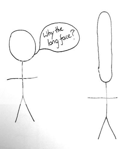stick figures long face