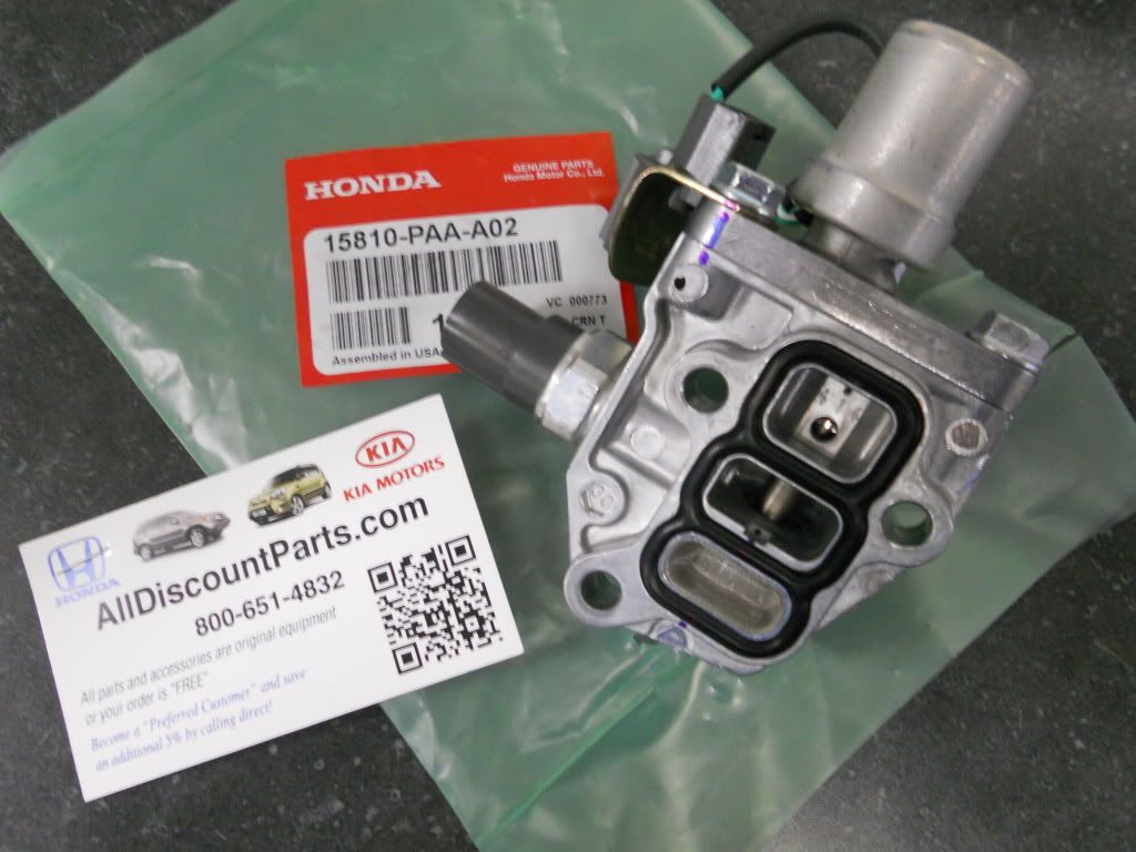 Genuine Honda Accord Odyssey vtec Solenoid Spool Valve w Gasket 15810 PAA A02