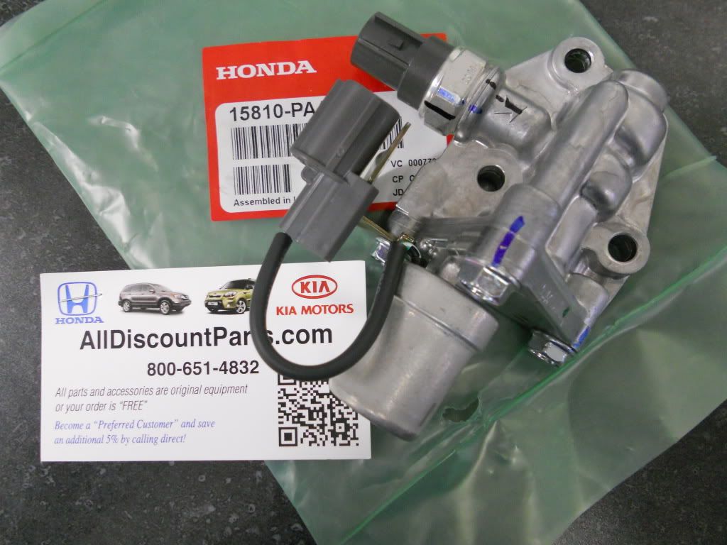 Genuine Honda Accord Odyssey vtec Solenoid Spool Valve w Gasket 15810 PAA A02