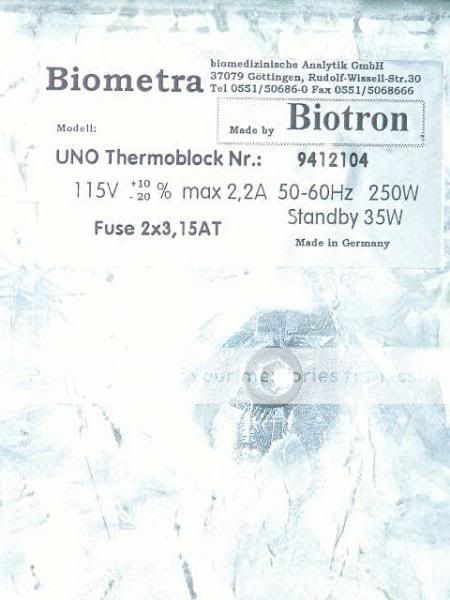 Biometra UNO Thermoblock Thermal Cycler PCR DNA  