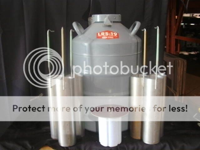 LSR 19 Union Carbide Liquid Nitrogen LN2 Cryo Dewar with 6 Canisters 