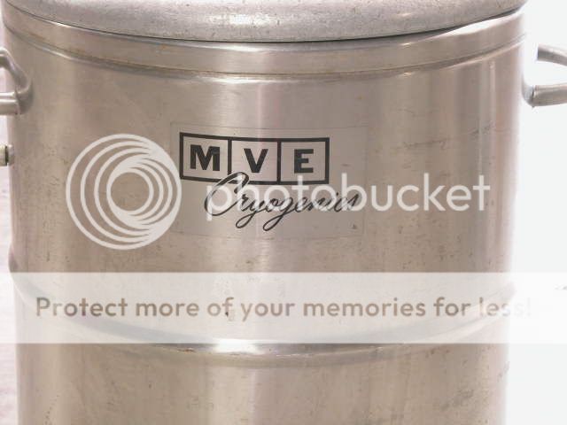 MVE Cryogenics Stainless Steel Dewar LNo2 Liquid Nitrogen Cryo  