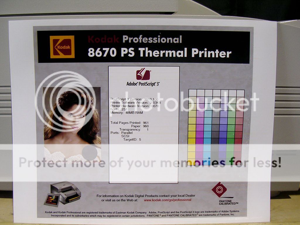 Kodak Professional Thermal Printer Model 8670 PS  